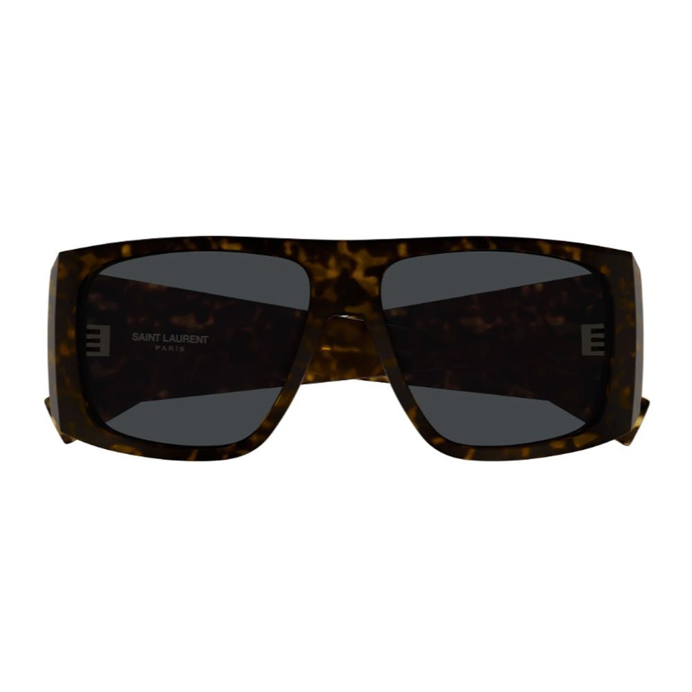 Sl 832 Linea Sl Logo Oversized Rectangular Sunglasses In Dark Havana