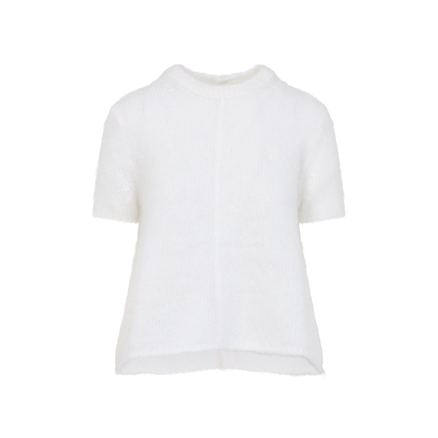 Soft Mohair Blend Sweater with Button-Down Back