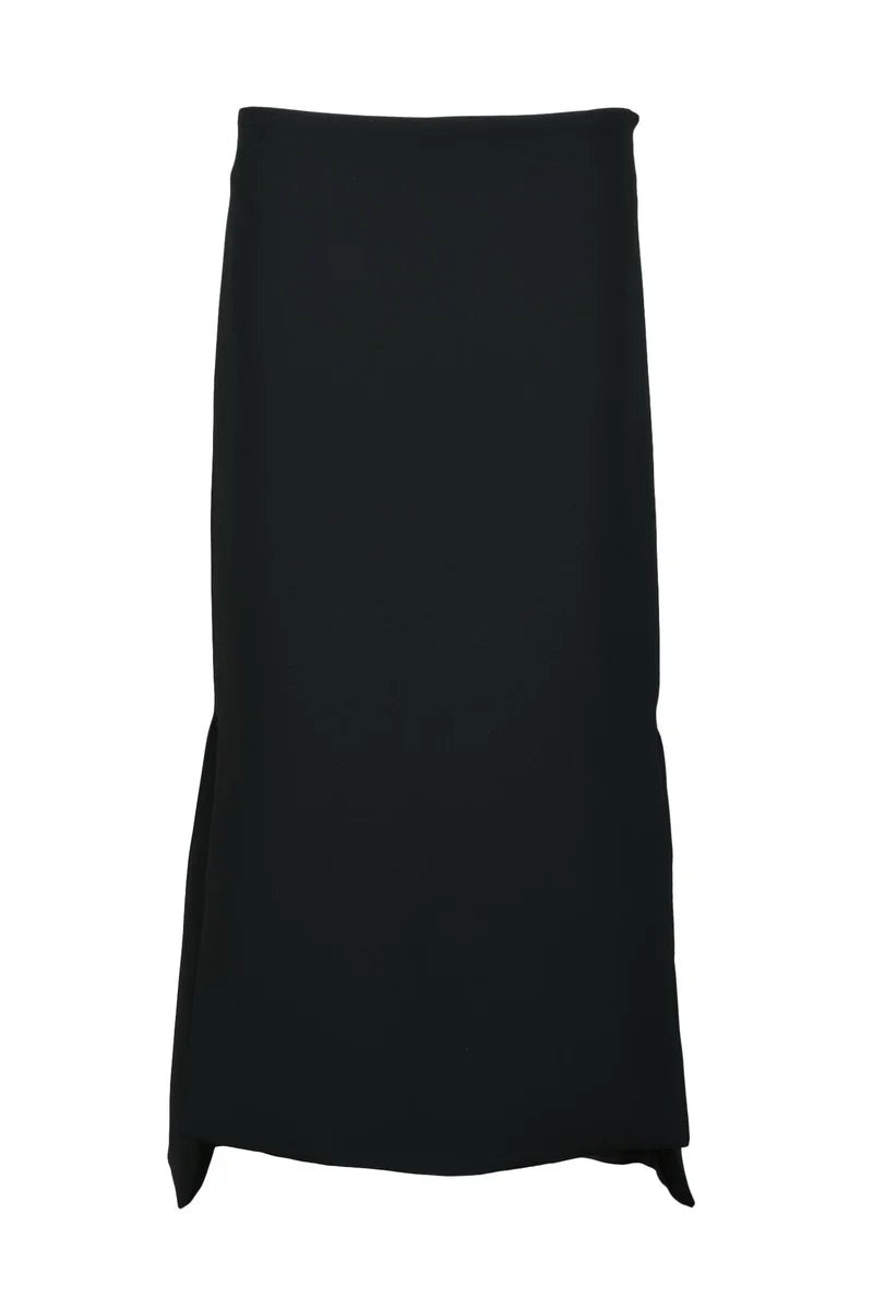Modern Black Midi Skirt