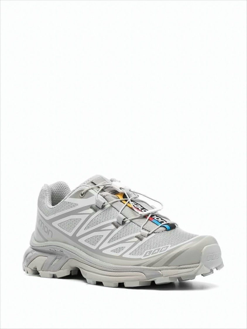 Lightweight Grey Sneakers with Breathable Textile Upper