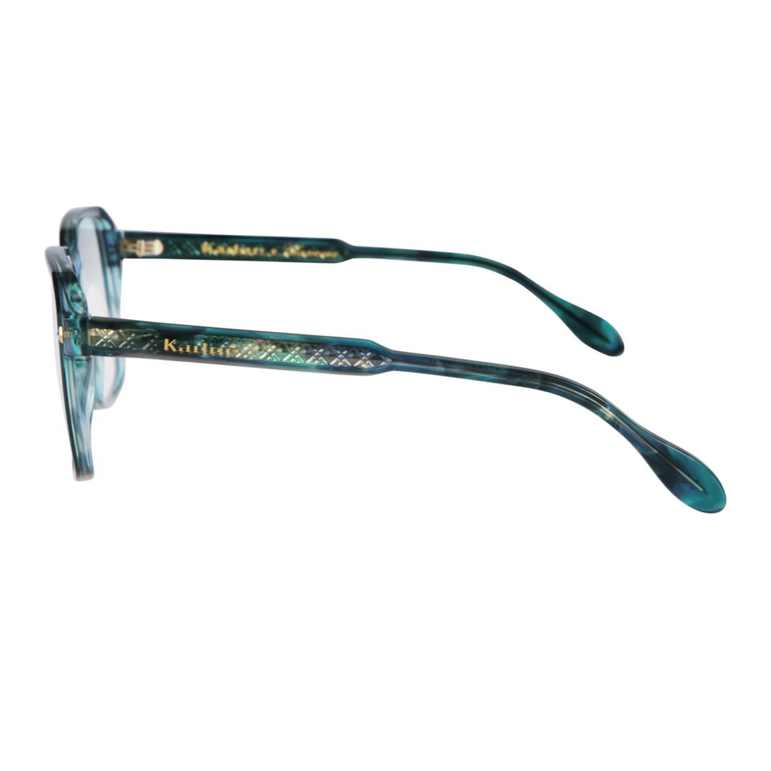 Lisa Glamour/N Oversized Square Frame Eyeglasses in Translucent Deep Green
