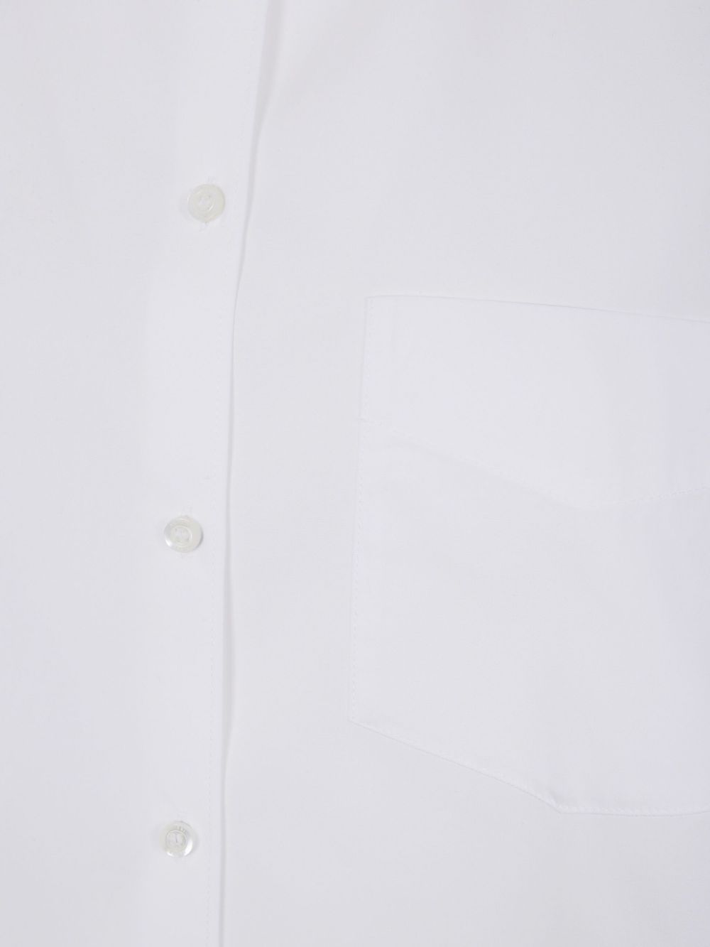 Pure Cotton Poplin Shirt With Mandarin Collar