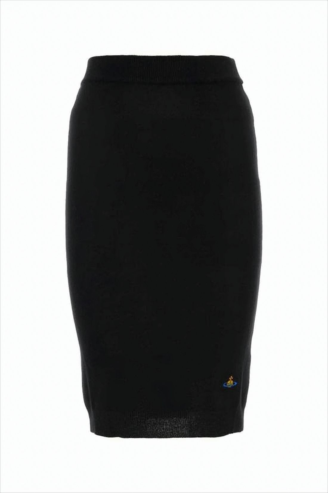 Fitted Midi Skirt with Ribbed Waistband