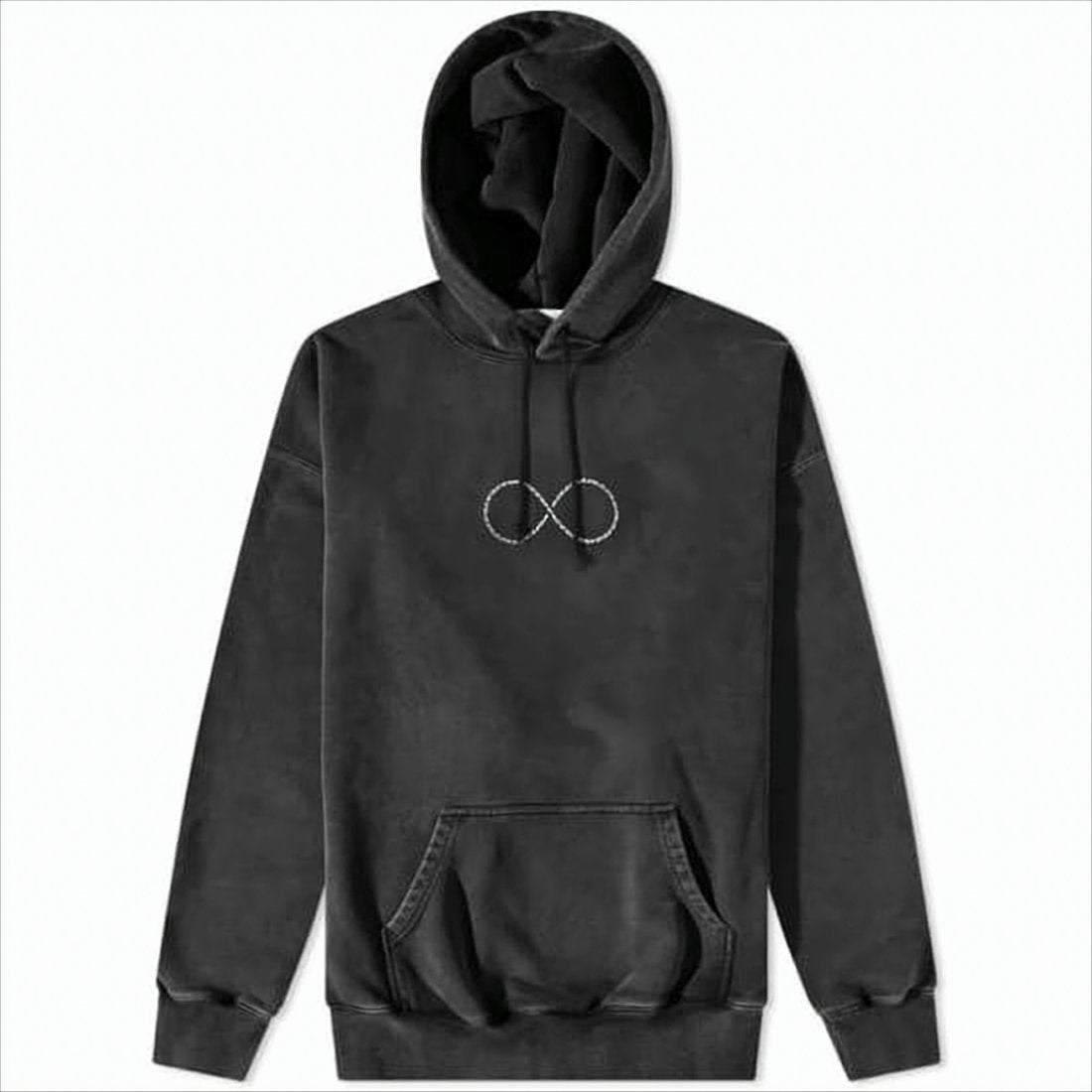 Relaxed-Fit Black Hoodie