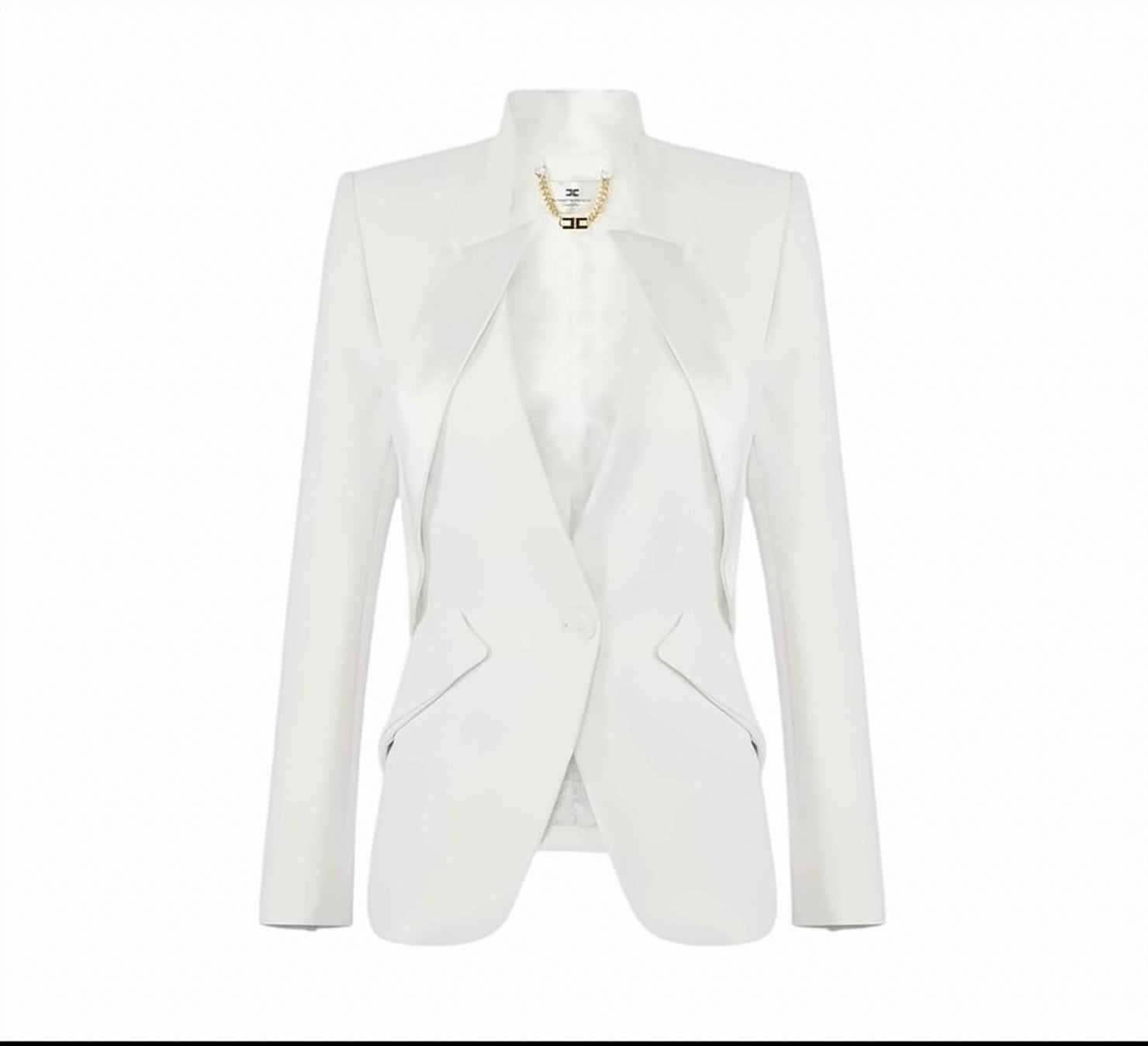 Lightweight Crepe Satin Lapel Blazer