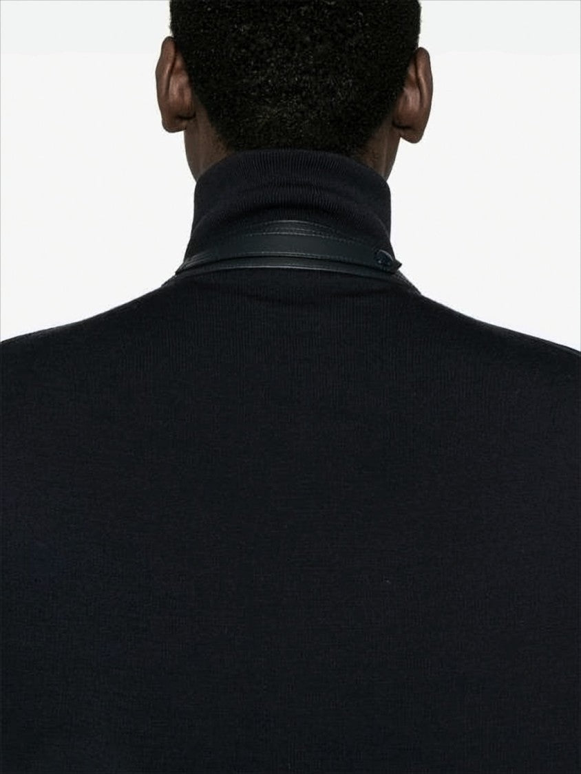 Black Zip Jacket with Ribbed Details