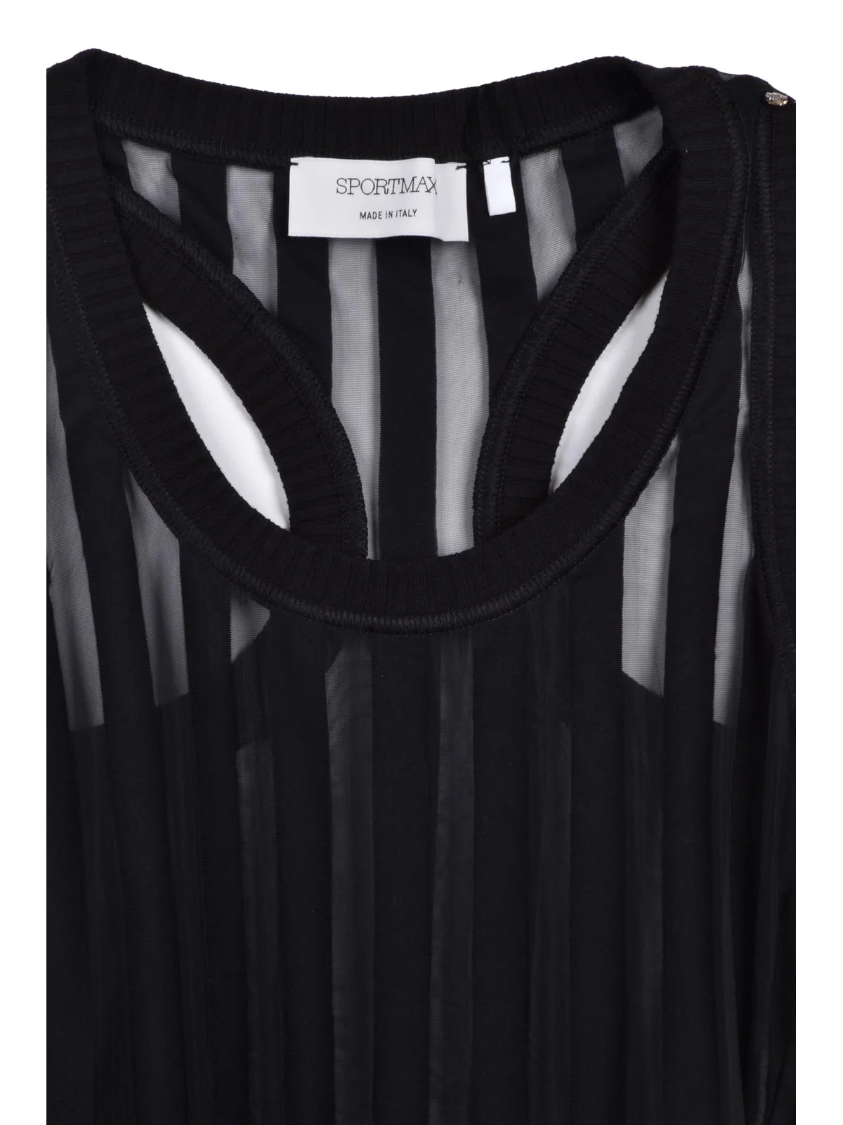 Sheer Striped Black Bodysuit