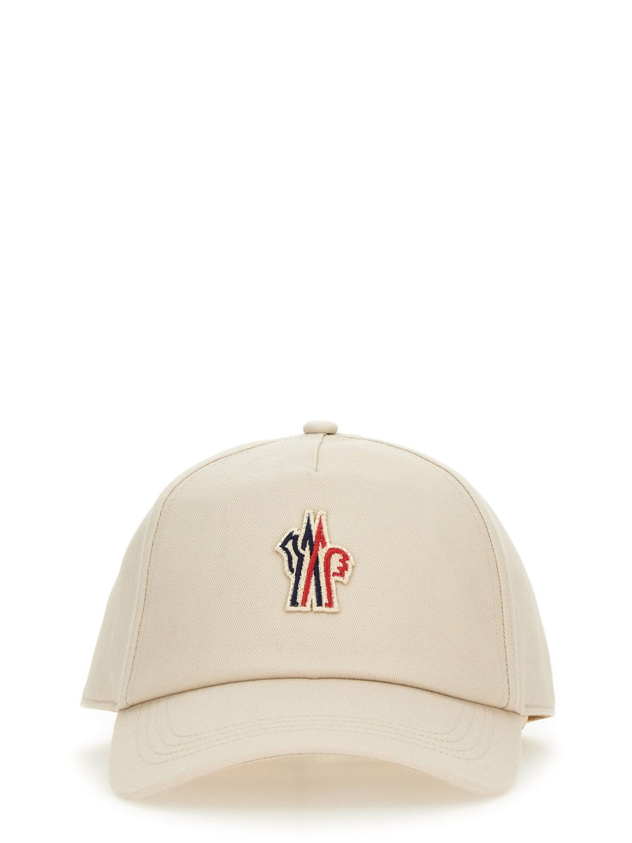 Curved-Brim Baseball Hat In Soft Beige