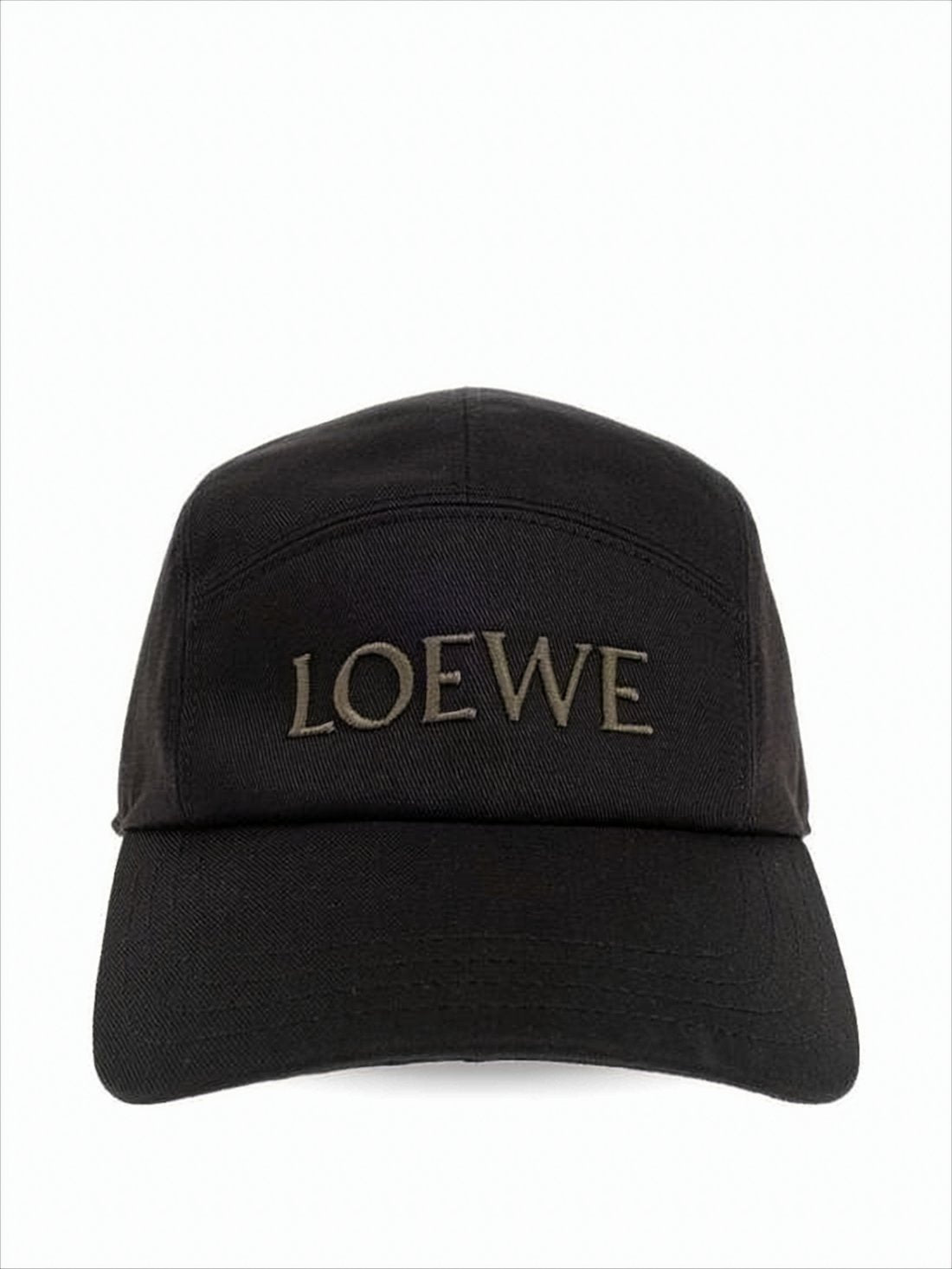 Embroidered Black Cotton Cap