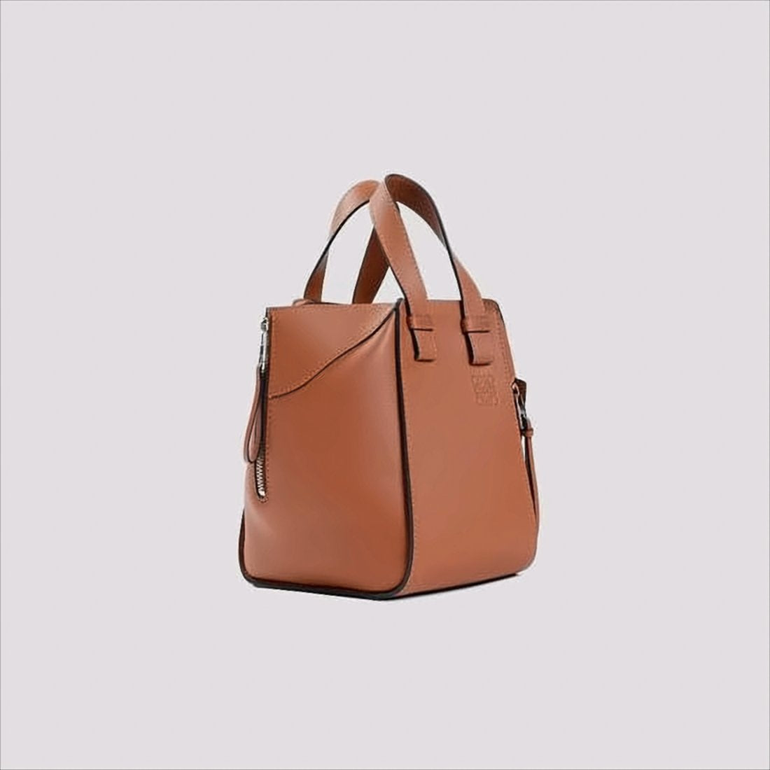 Trapezoidal Calf Leather Shoulder Bag