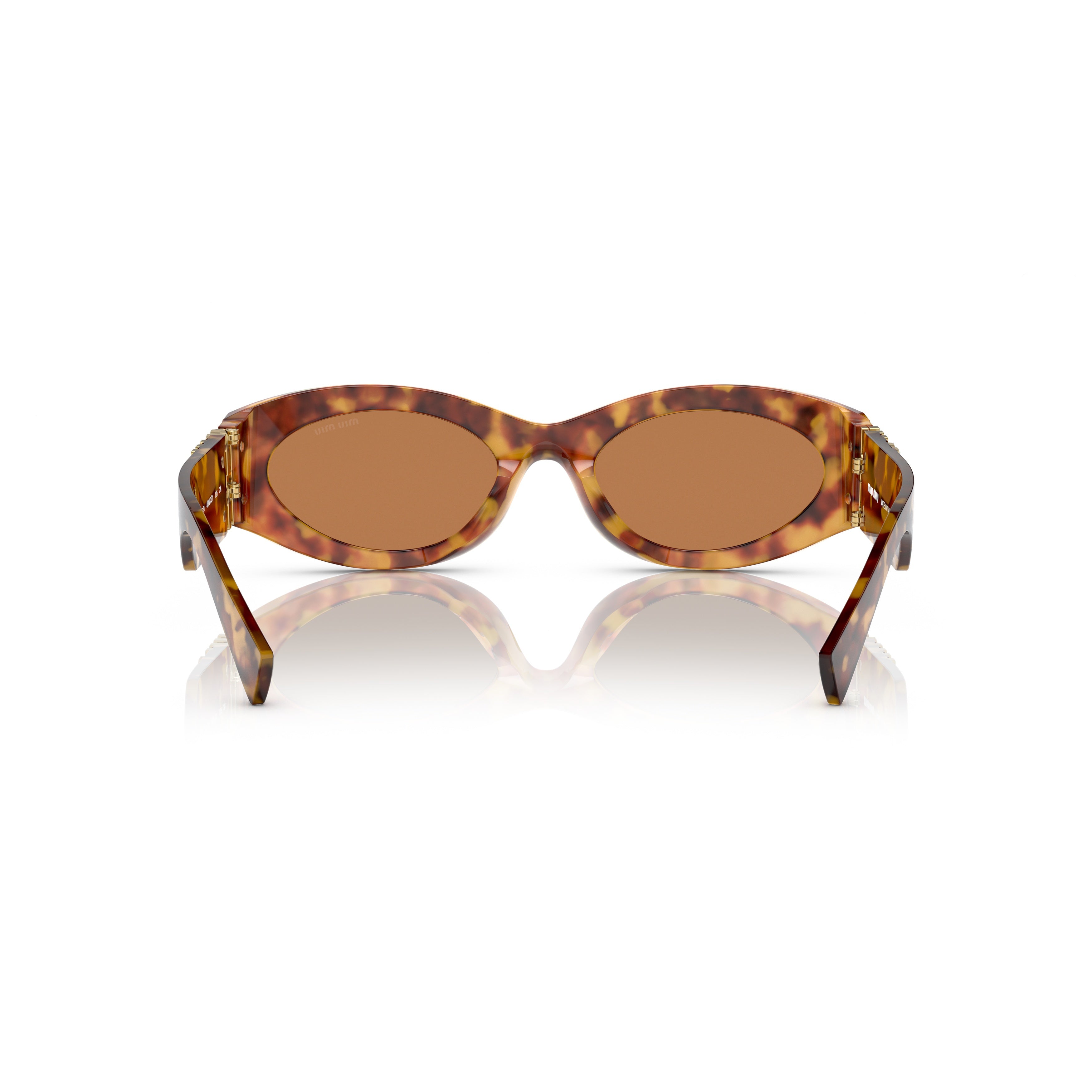 0mu 11ws Oval Tortoiseshell Sunglasses