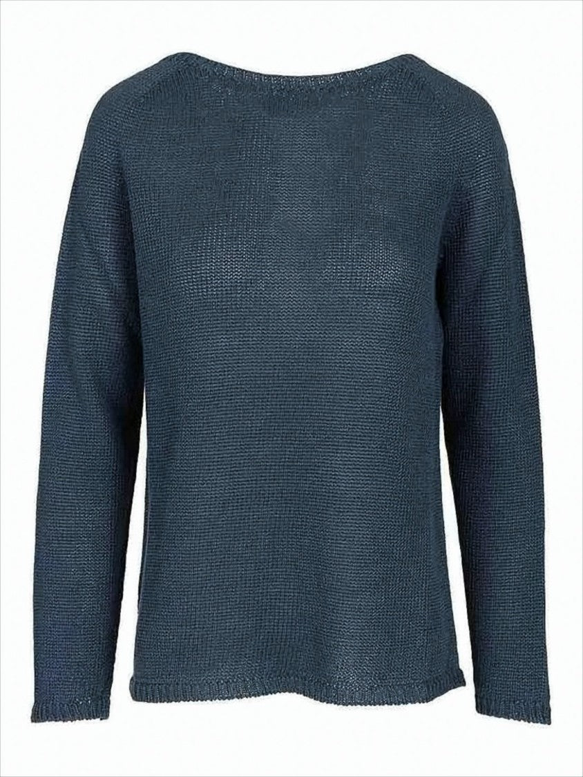 Relaxed-Fit Linen Sweater with Textured Knit Design