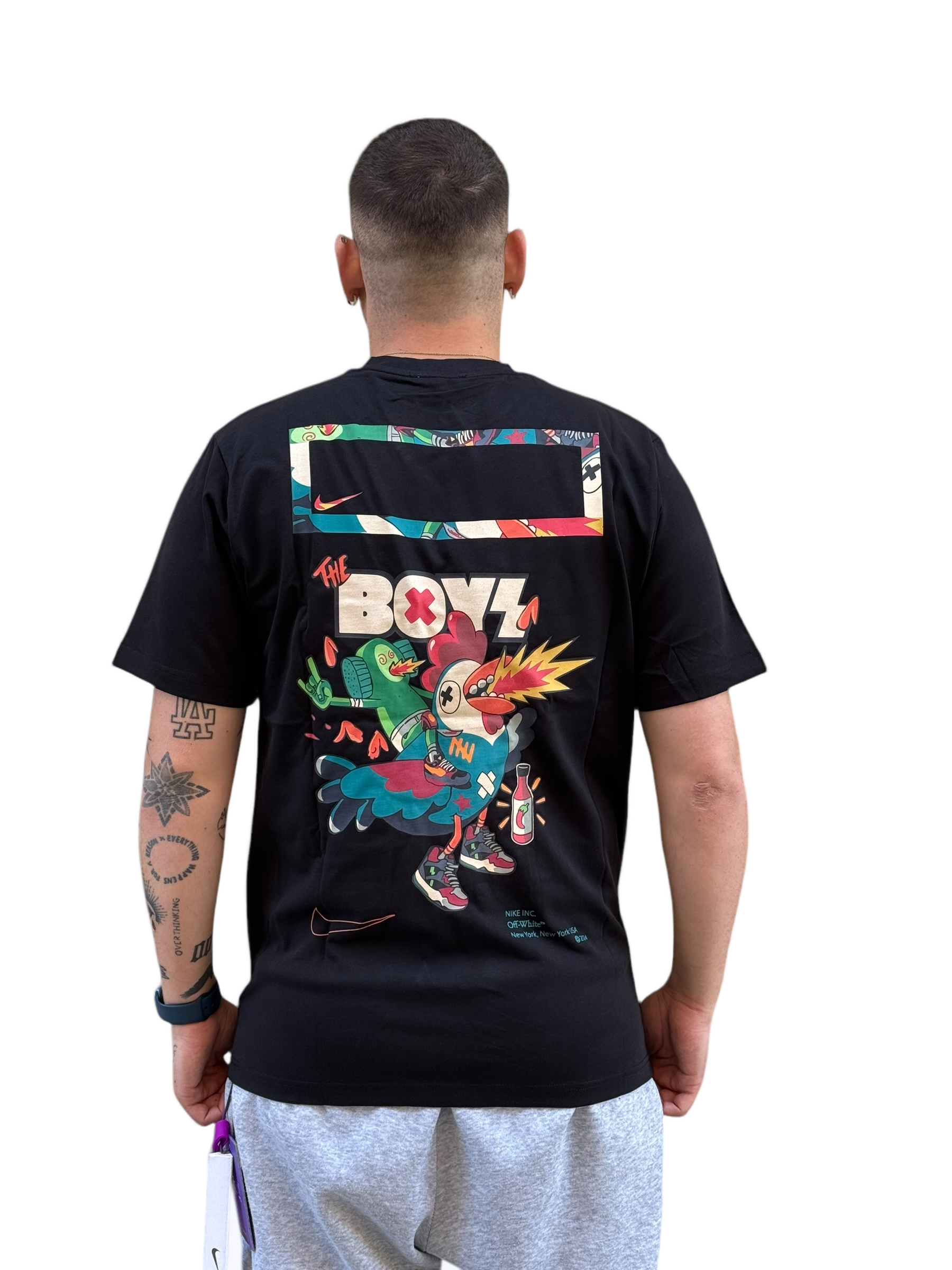 Graphic Print T-Shirt with Ribbed Crew Neckline
