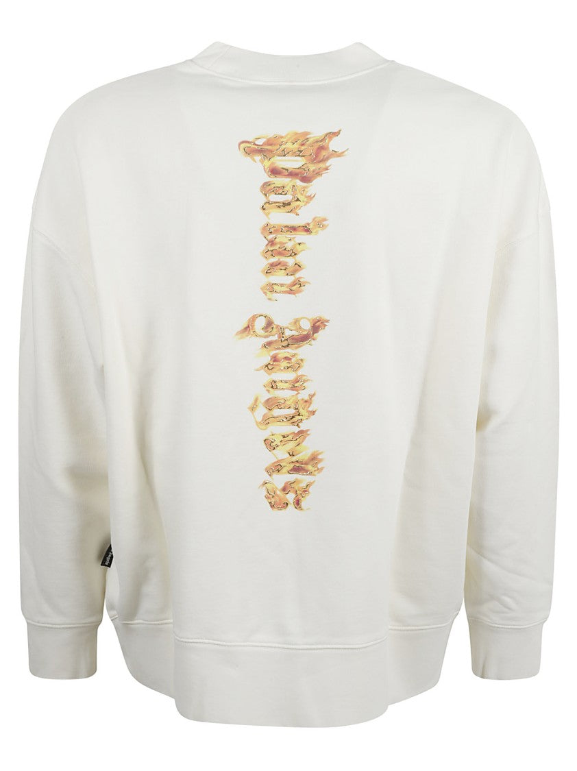 Relaxed Fit High Neck Beige Sweatshirt