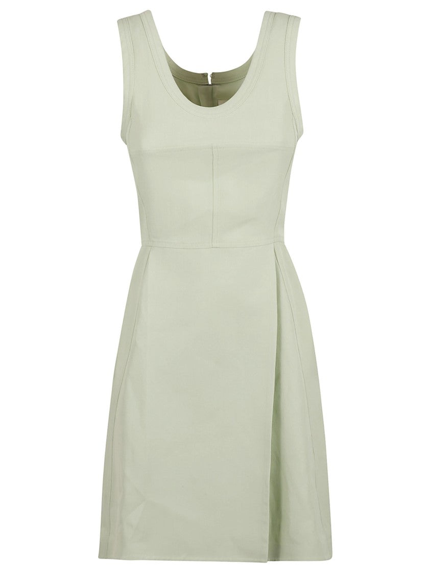 Fitted Bodice Dress With Flared Skirt