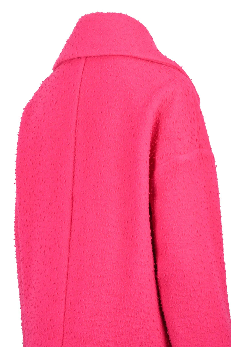 Double-Breasted Coat - Fuchsia