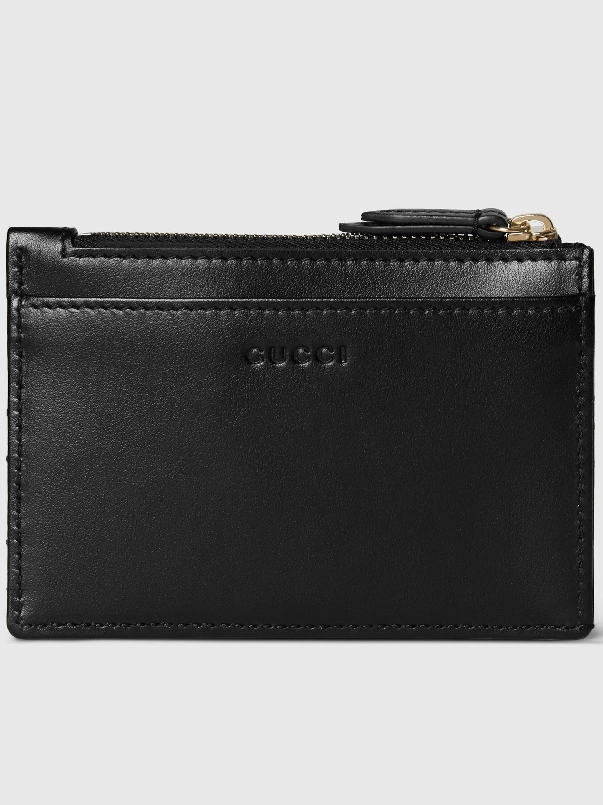 Black Chevron Quilted Leather Key Pouch