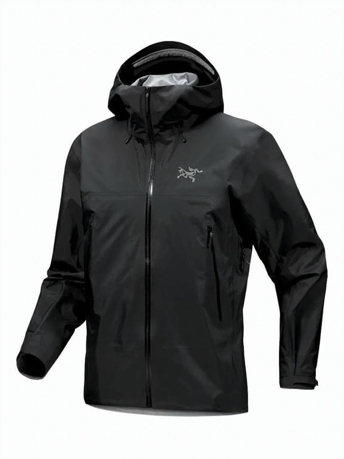 Black Nylon Jacket with Design