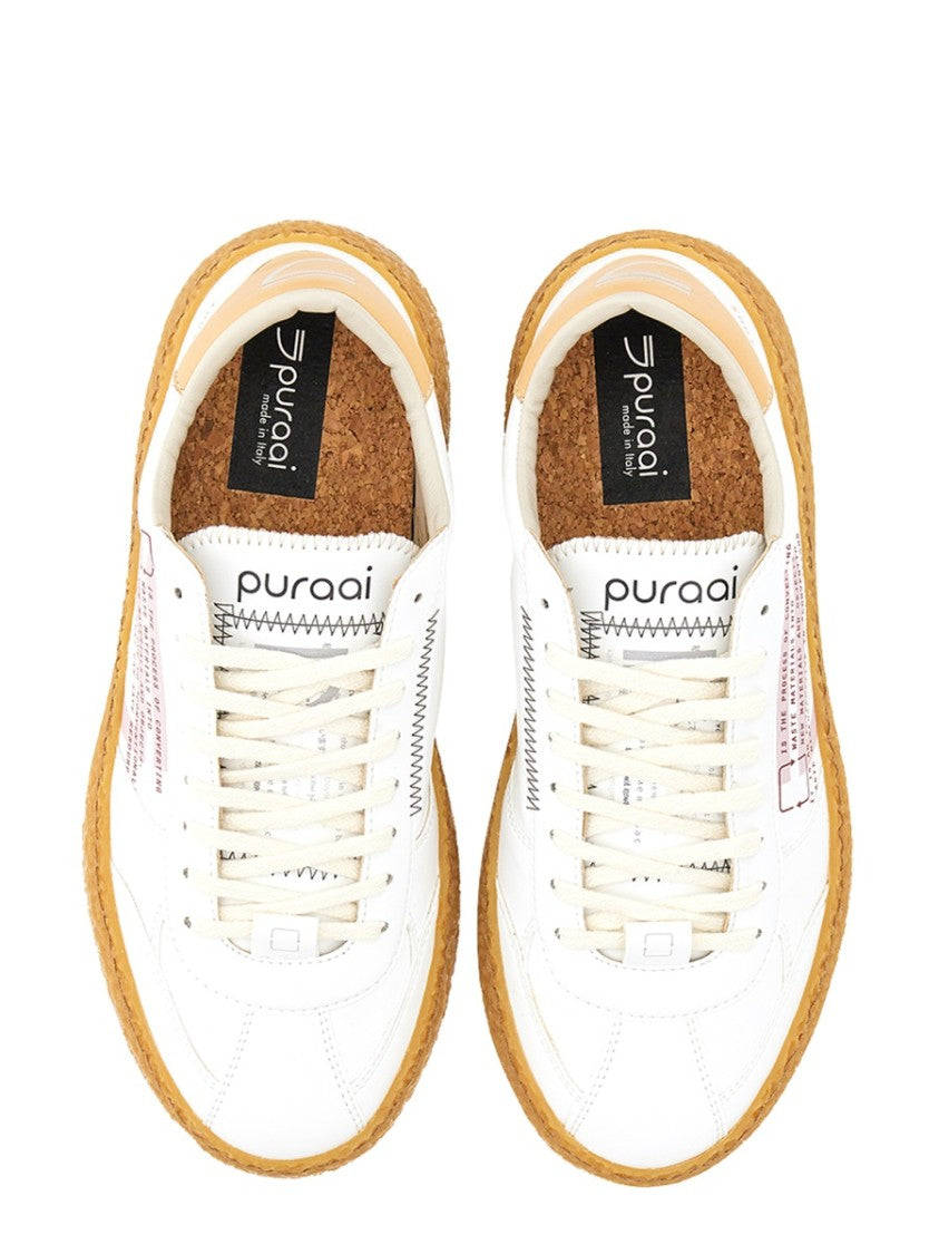 White Sneakers With Textured Details