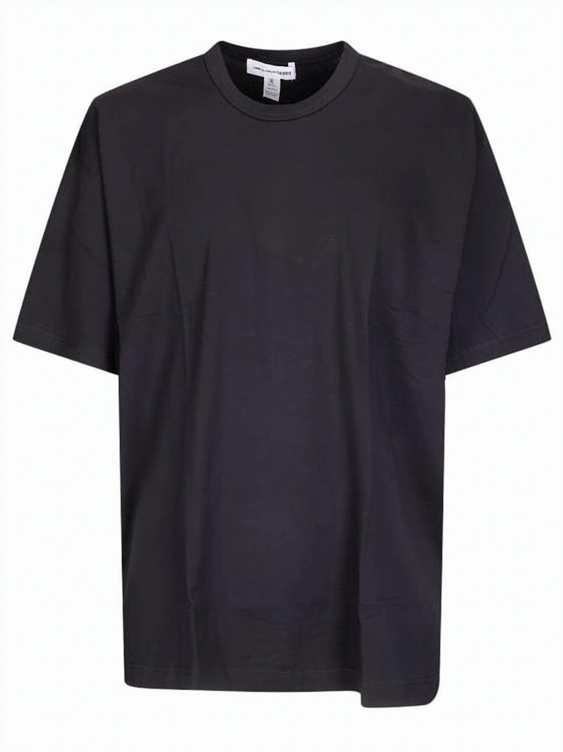 Short-Sleeved Cotton T-Shirt with Subtle Printed Detail