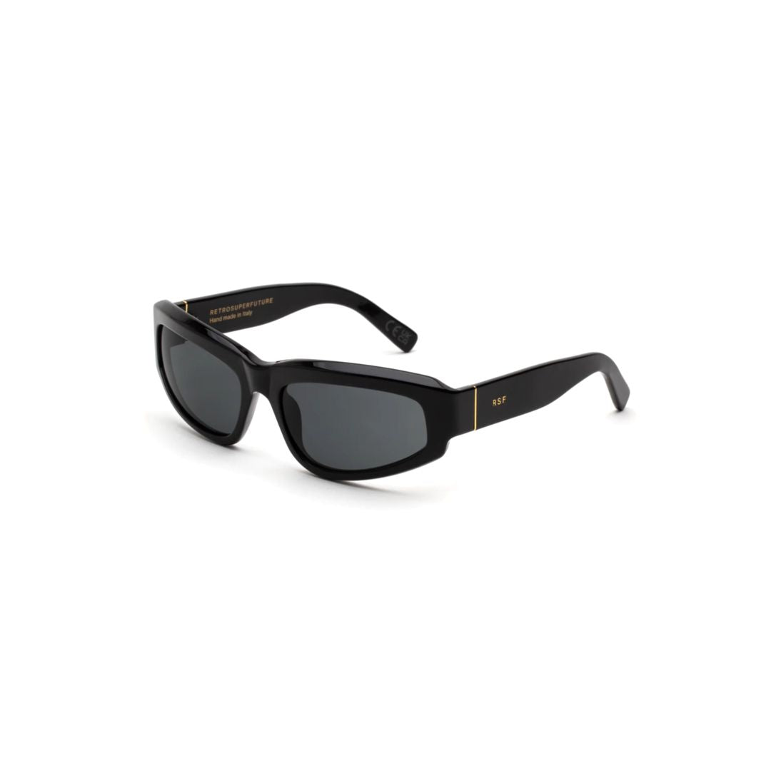Motore Black Bold Rectangular Frame Sunglasses