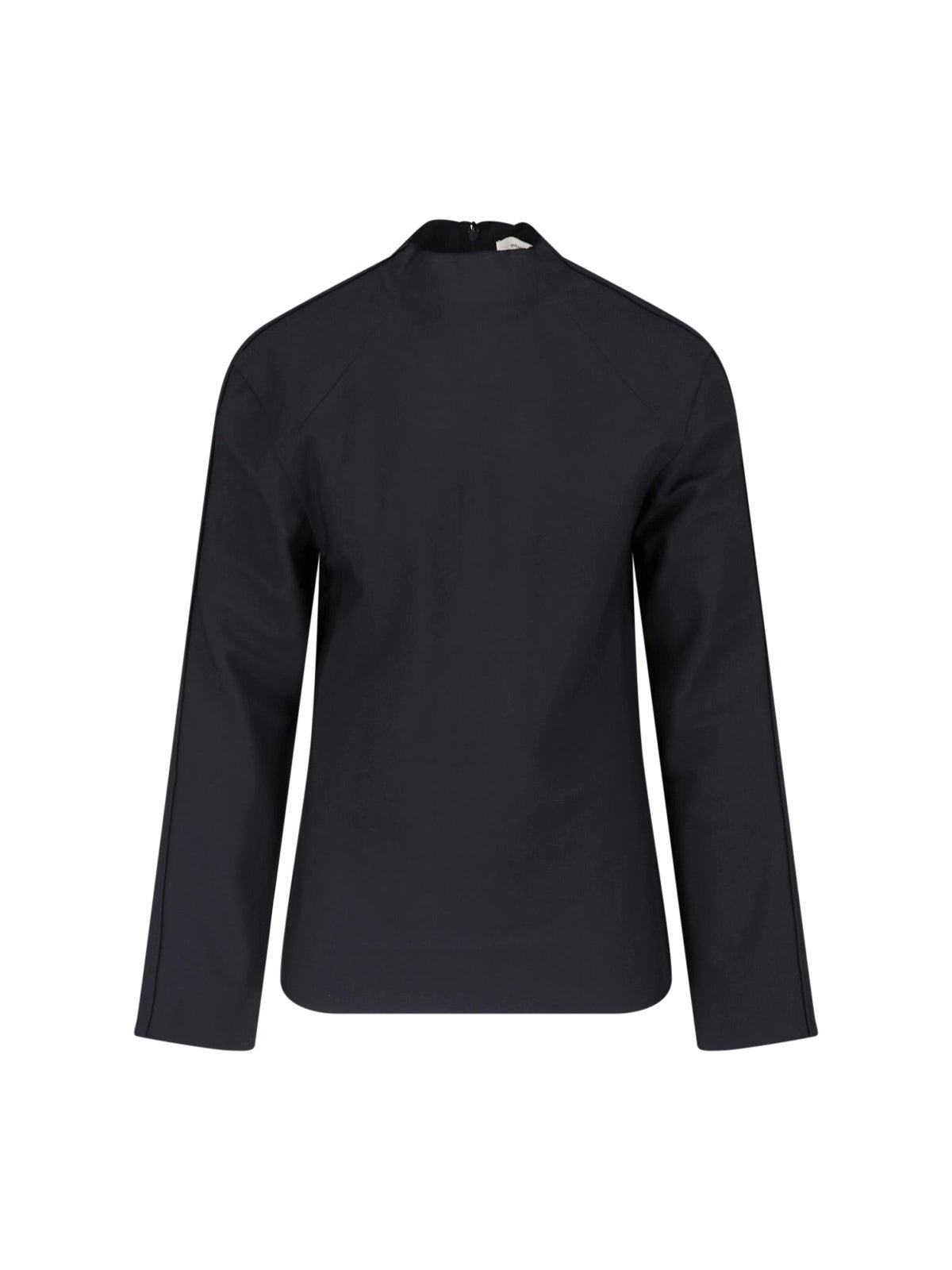 Black High Neck Long-Sleeve Top