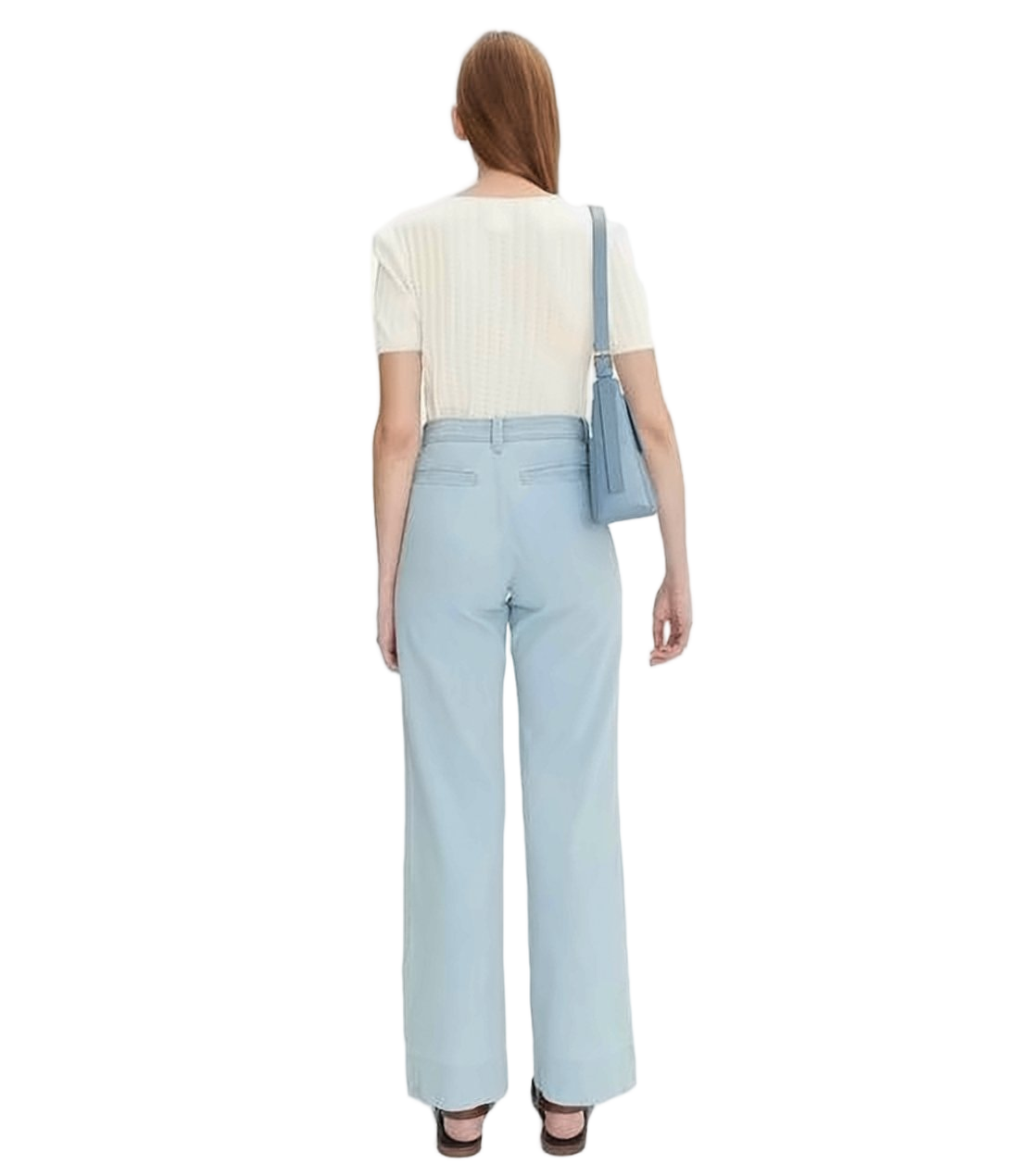 Short-Sleeve Top with Scalloped V-Neck