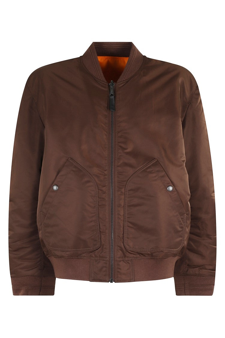 Reversible Oversize Jacket With Logo Detail