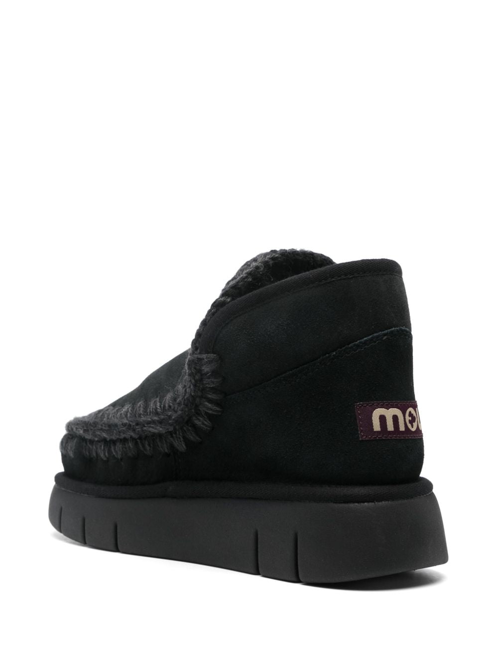Slip-On Boots With Crochet Detailing And Reinforced Heel