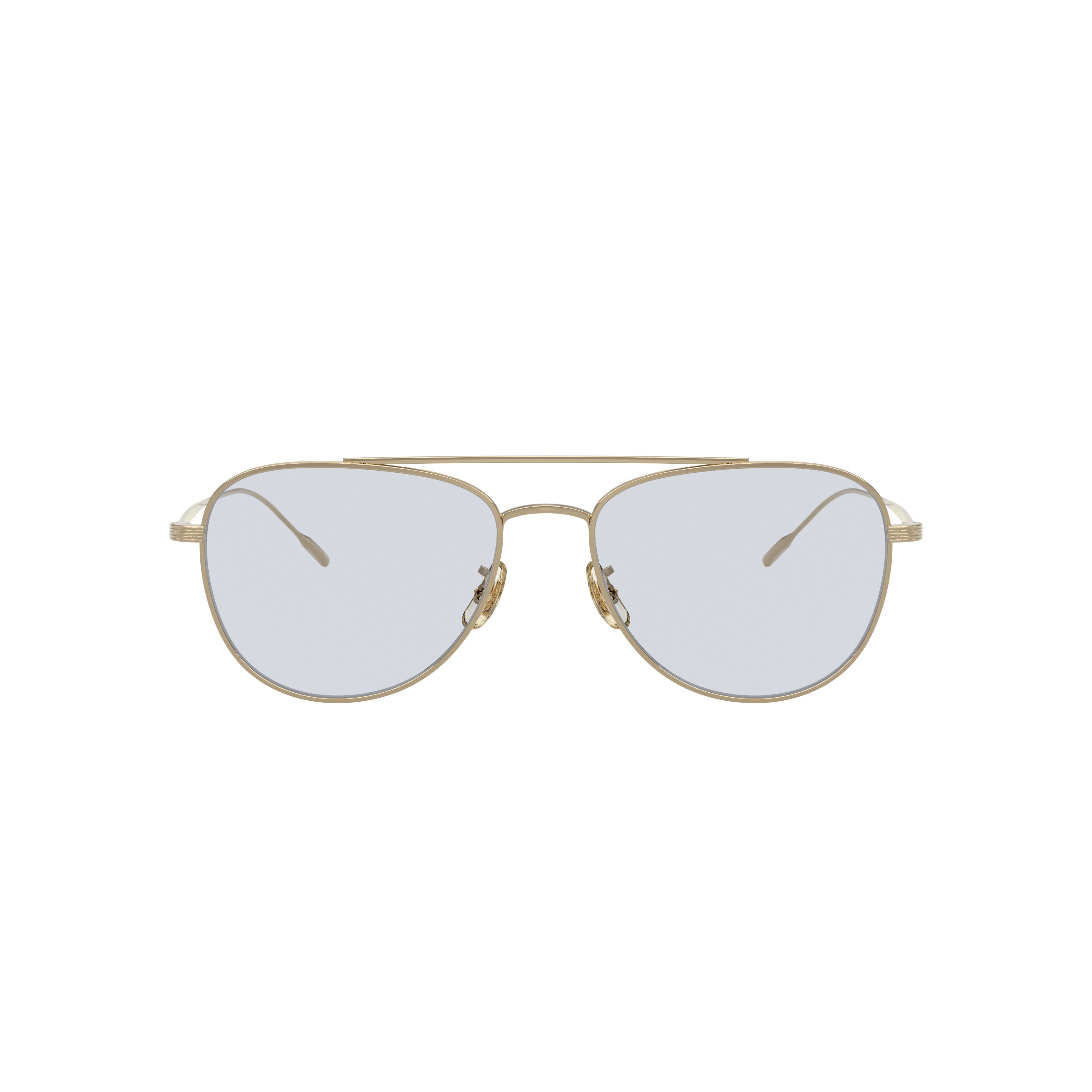0ov1363t Aviator Sunglasses with Lightweight Titanium Frame