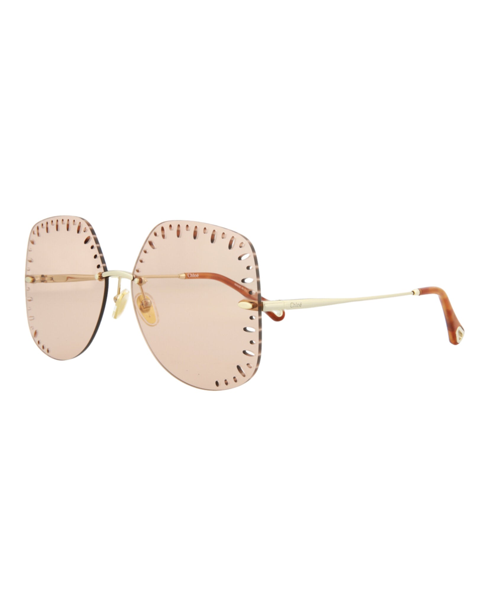 Yse Square-Frame Metal Sunglasses