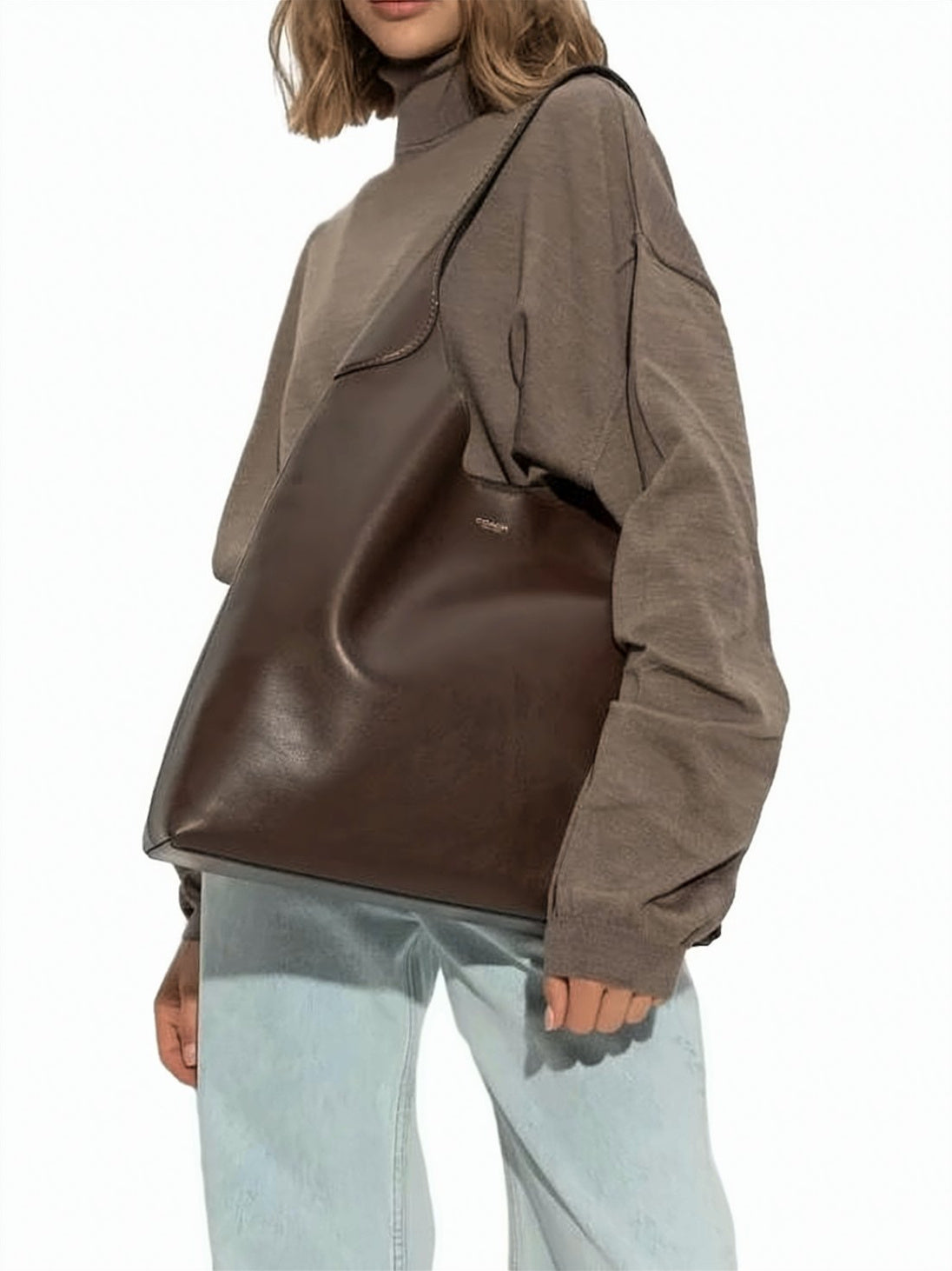 Brown Cow Leather Brooklyn Shoulder Bag