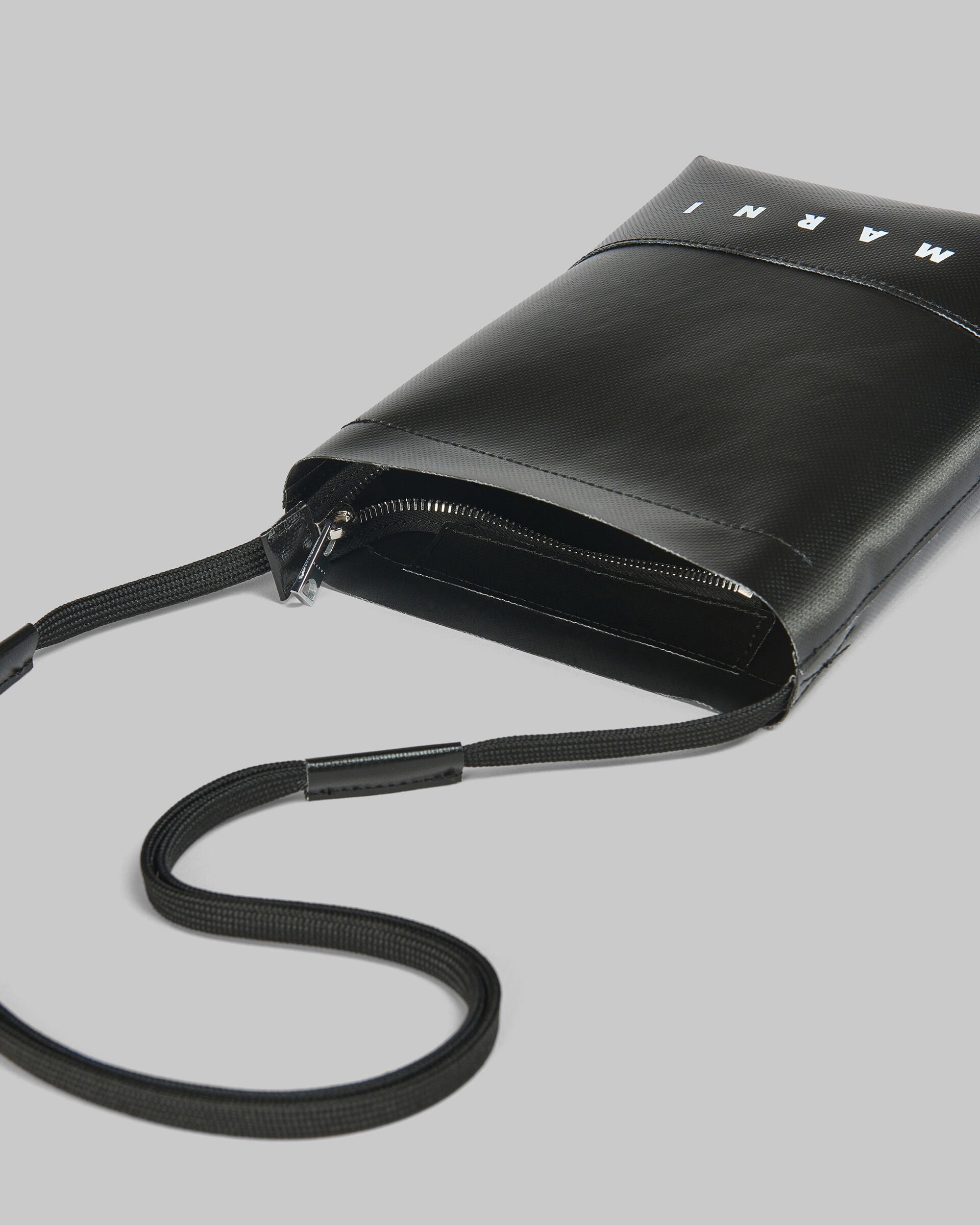 Black Shoulder Bag with Logo