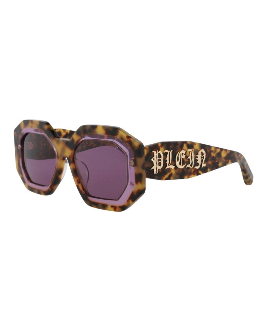 Tortoiseshell Square-Frame Acetate Sunglasses With Saddle Nose Bridge