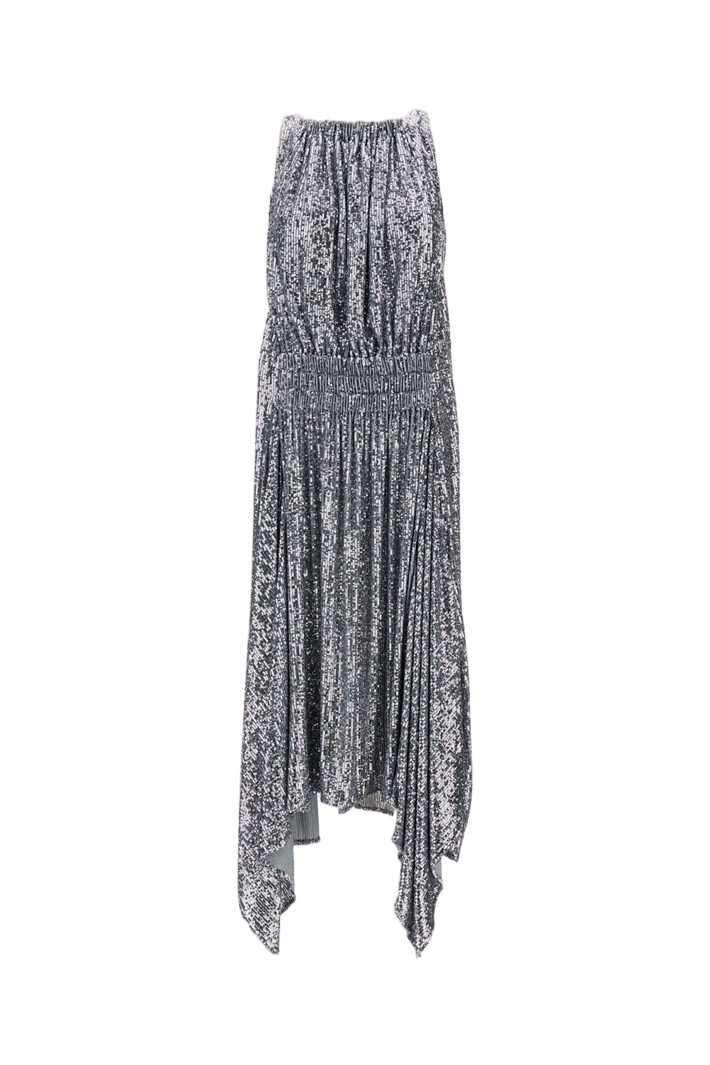 Maxi Dress With Hem And Textured Finish