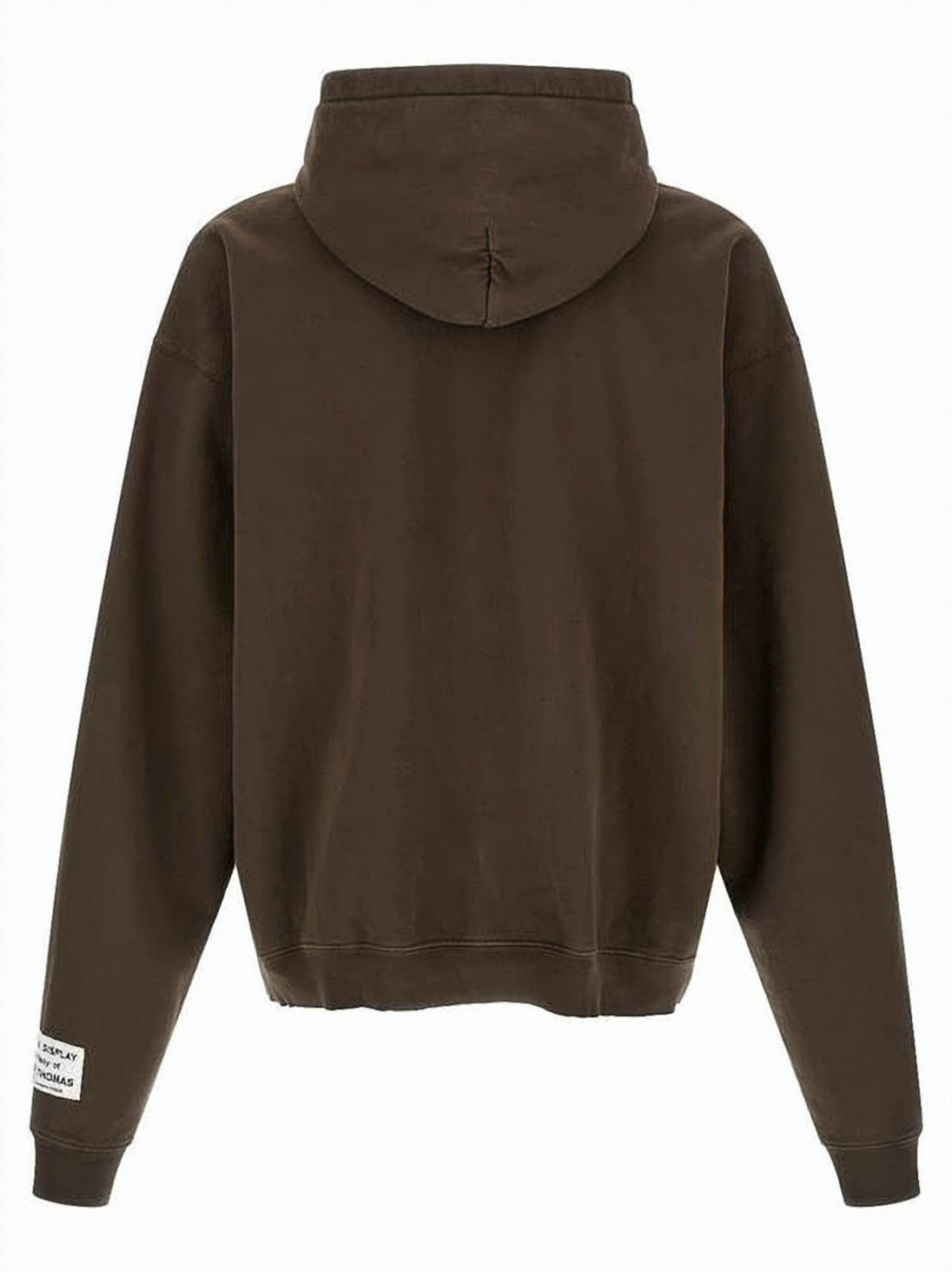 Relaxed Fit Brown Hoodie with Artistic Accents