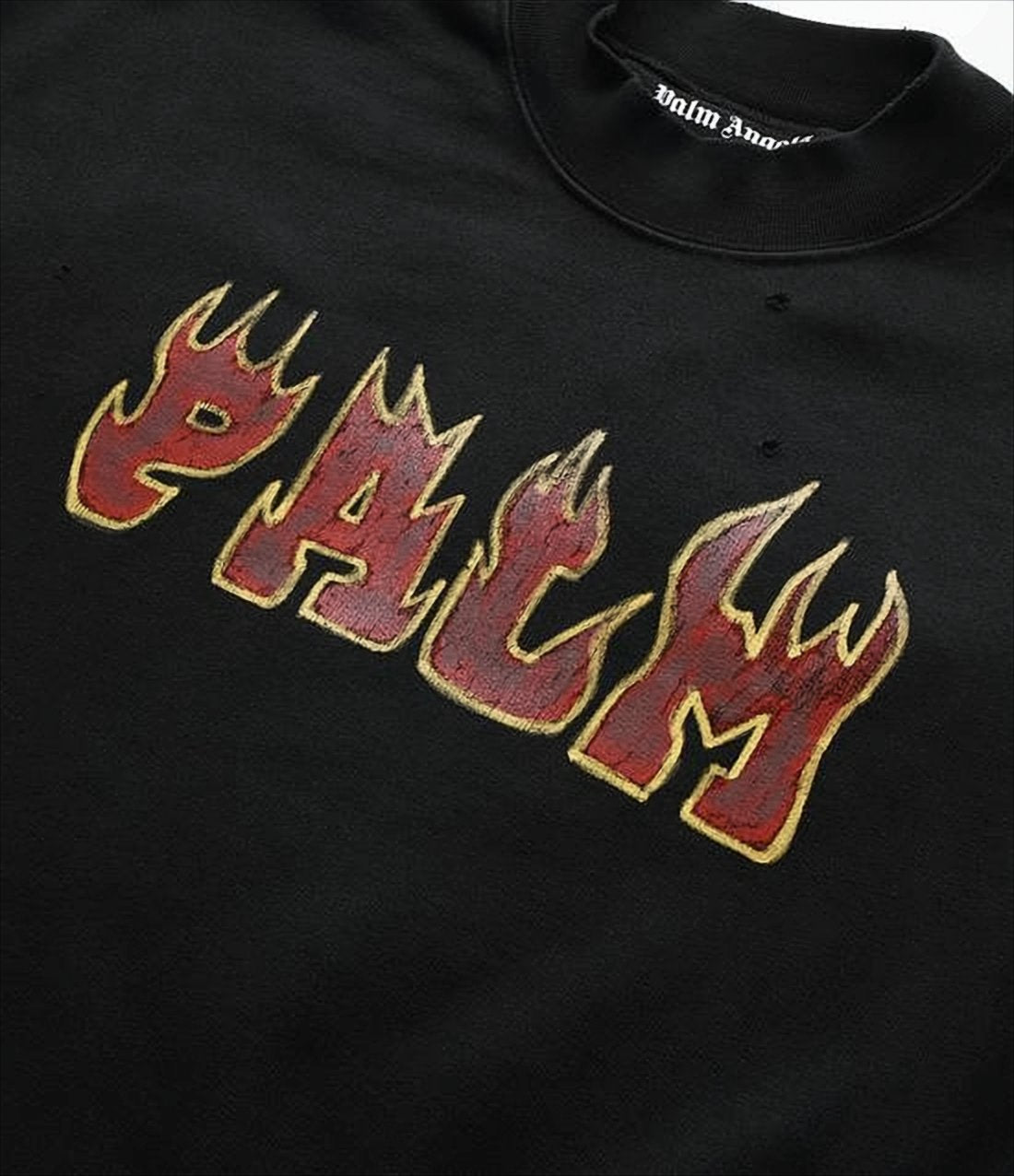 Black Long-Sleeve T-Shirt with Graphic Print