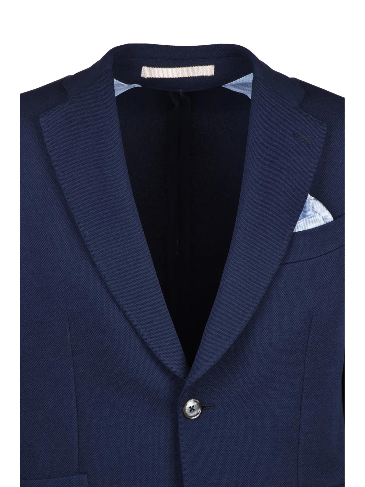 Blue Men Polyester Elastane Blazer Jacket