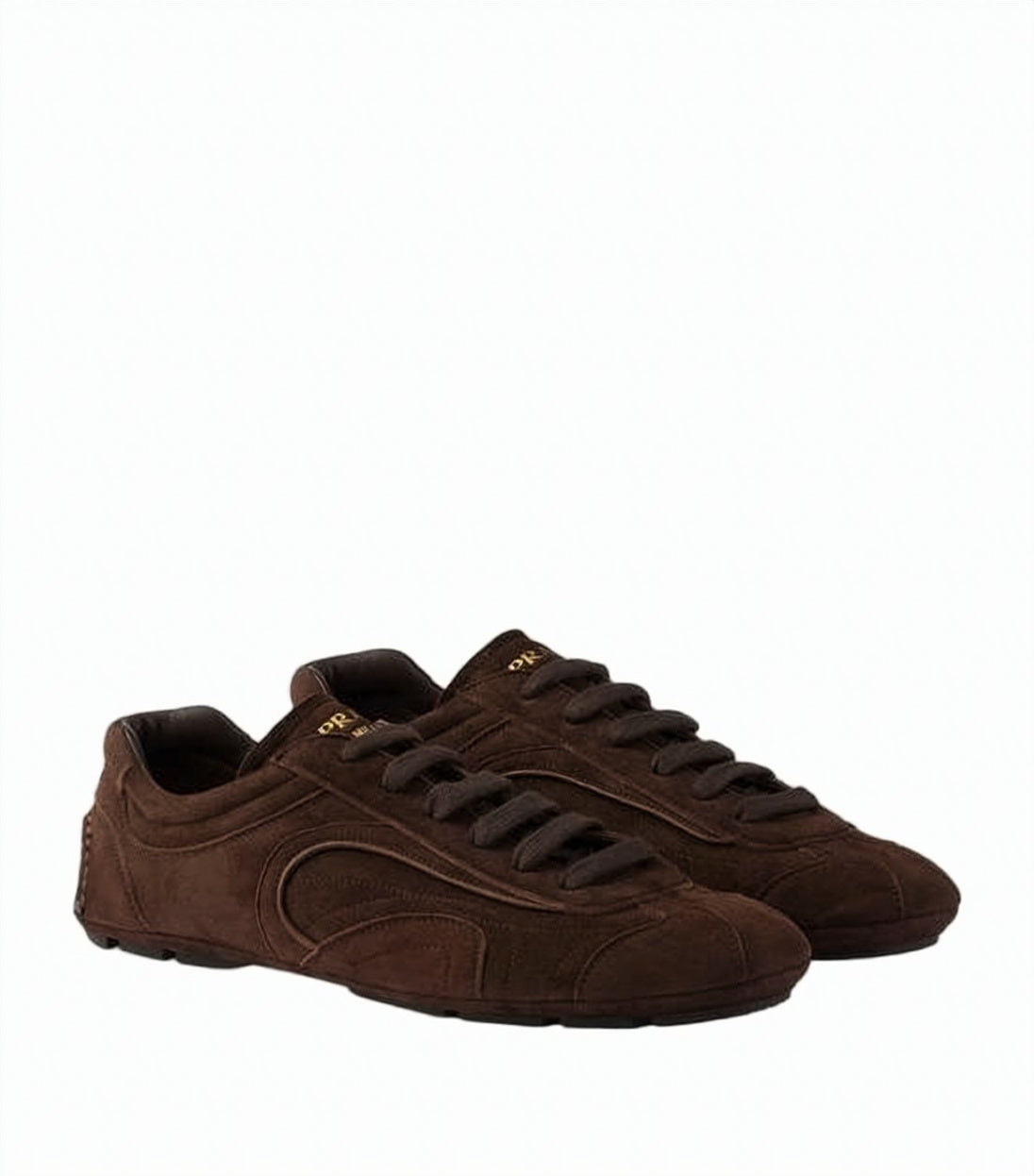 Low-Top Suede Sneakers with Textured Sole