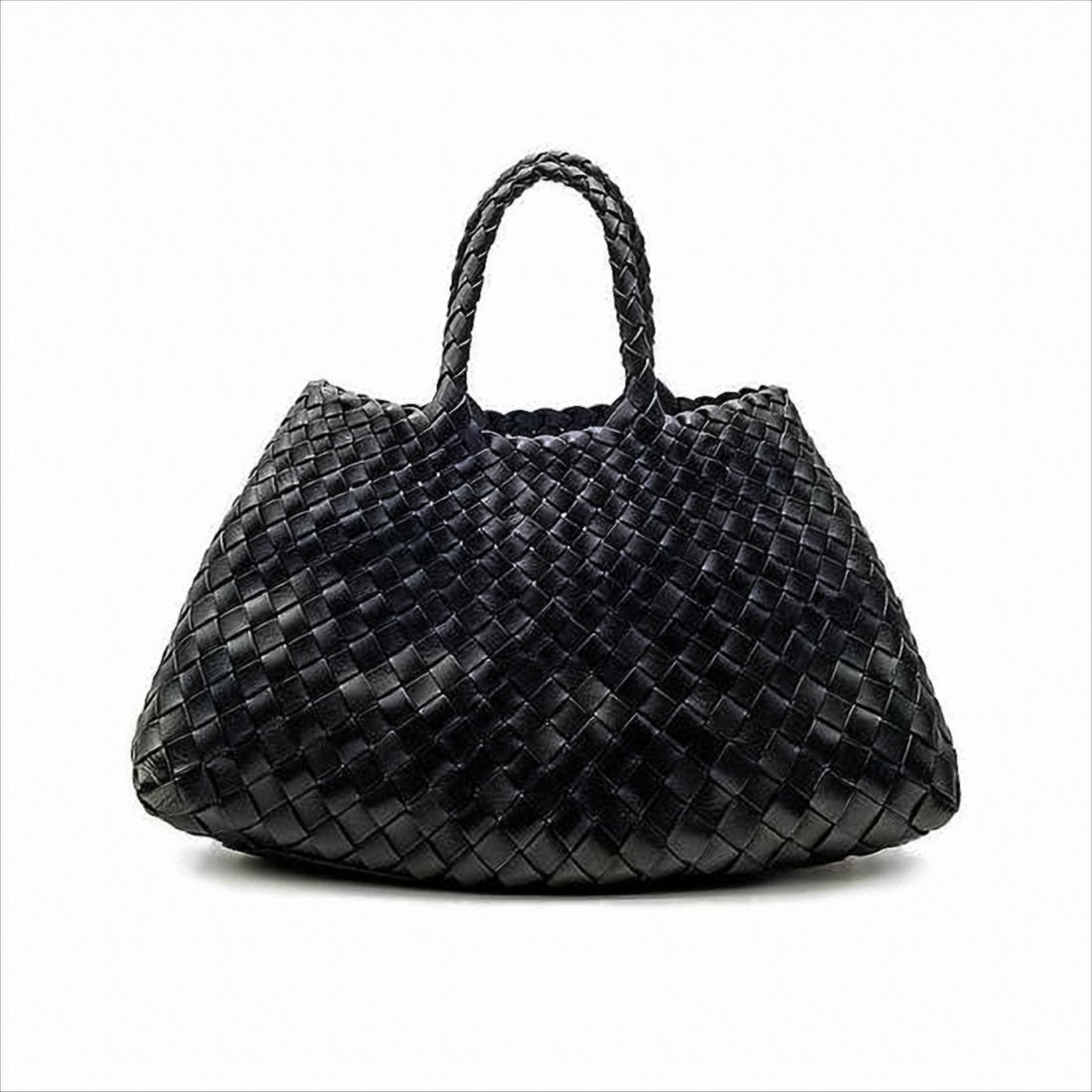 Woven Buffalo Leather Tote Bag