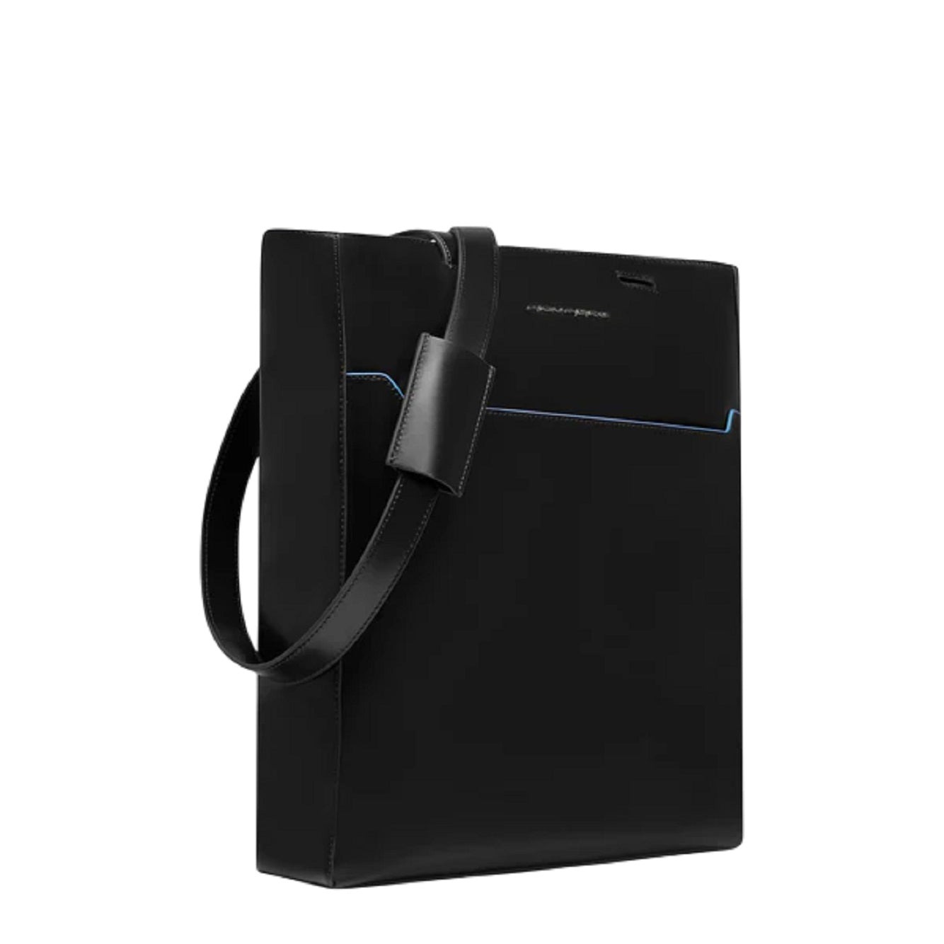 Vertical Leather Tote Bag with Padded Compartment