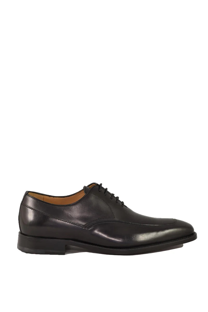 Square Toe Lace-up Shoes - Black