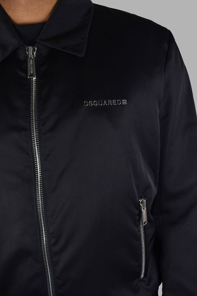 Classic Black Jacket With Raised Logo