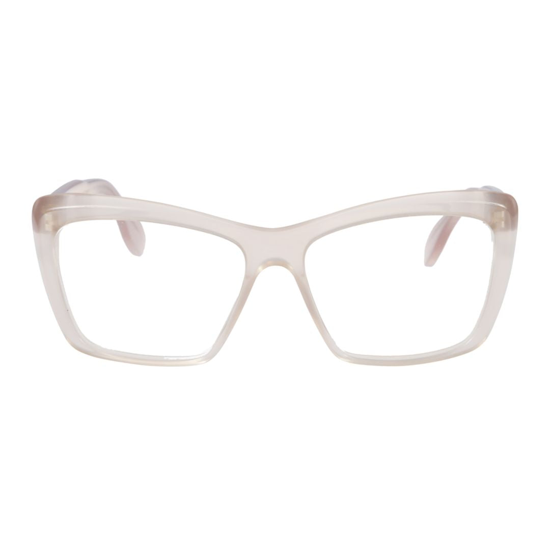 Katy Translucent Rectangular Eyeglasses with Curved Temples