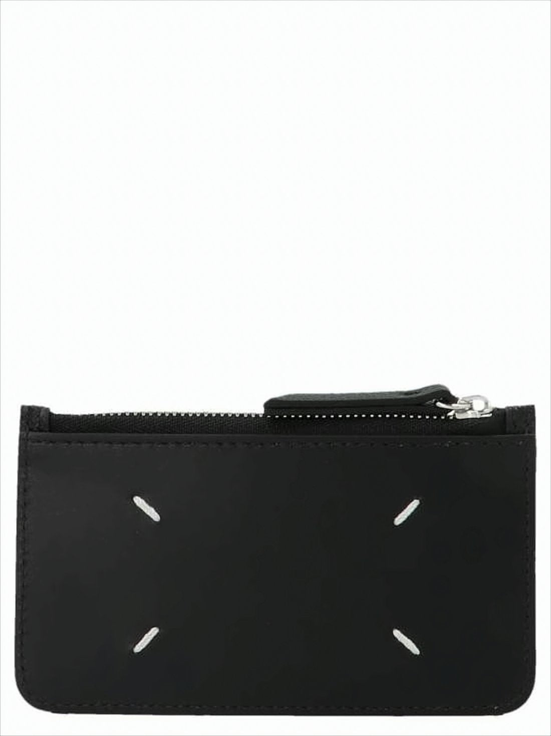 Textured Cowhide Leather Cardholder with Zip Compartment