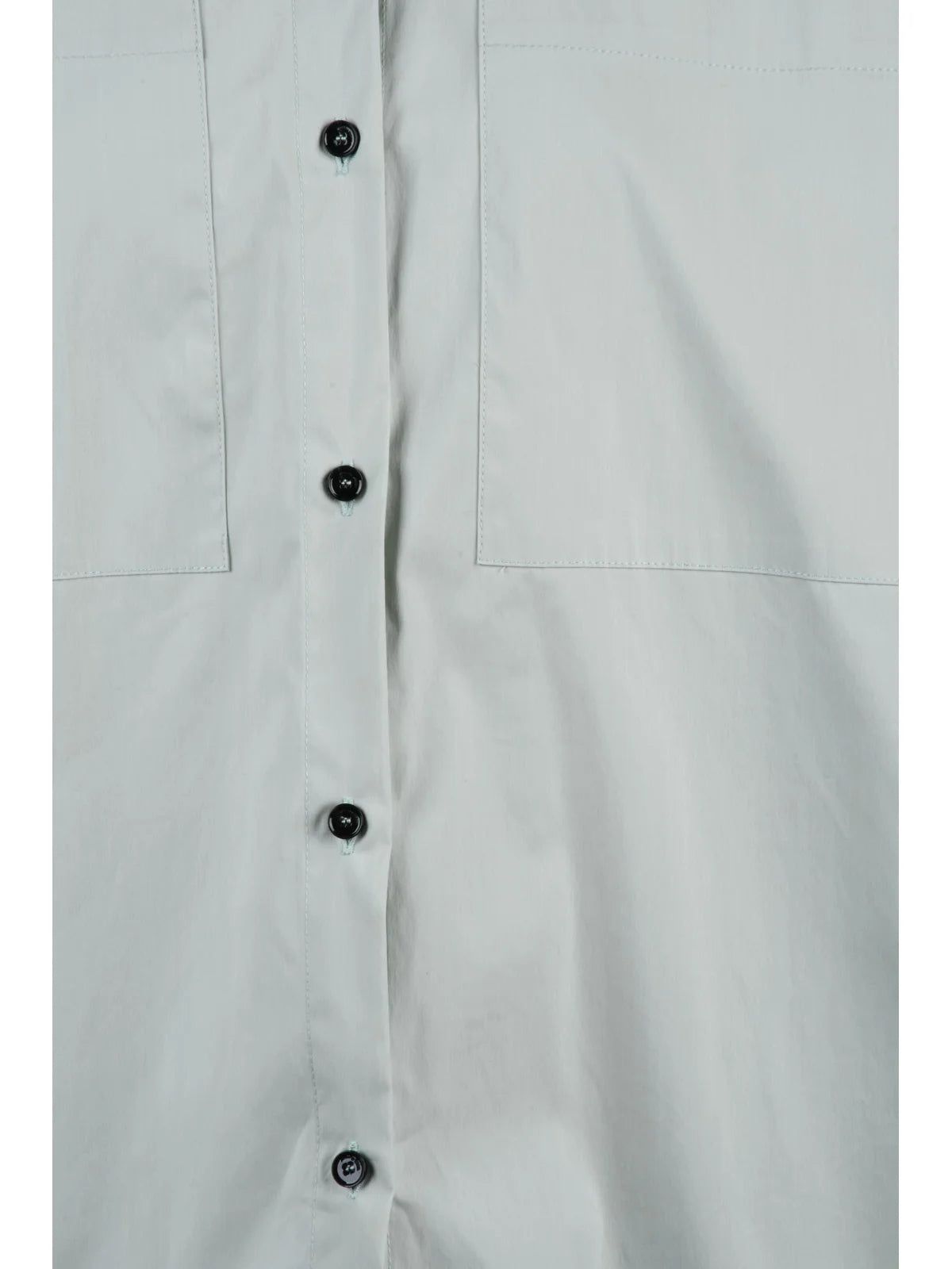 Pistachio Green Cotton Polyamide Elastane Oversize Shirt