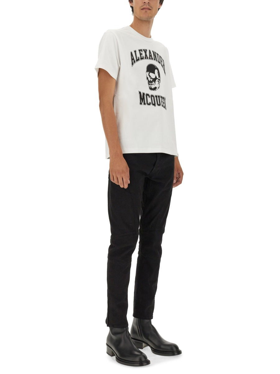 Skull Logo Cotton T-Shirt