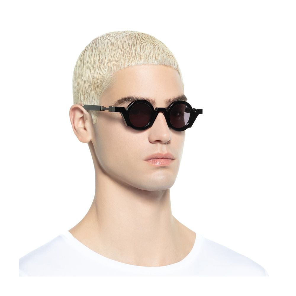 Wl0070 White Label Architectural Black Bio-Acetate Sunglasses