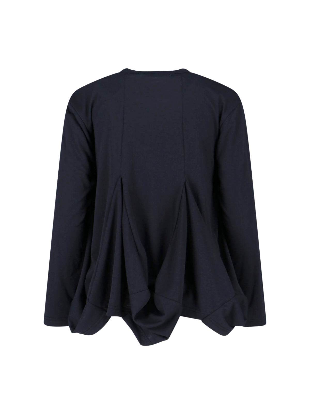 Black Pleated Textured Fabric Top