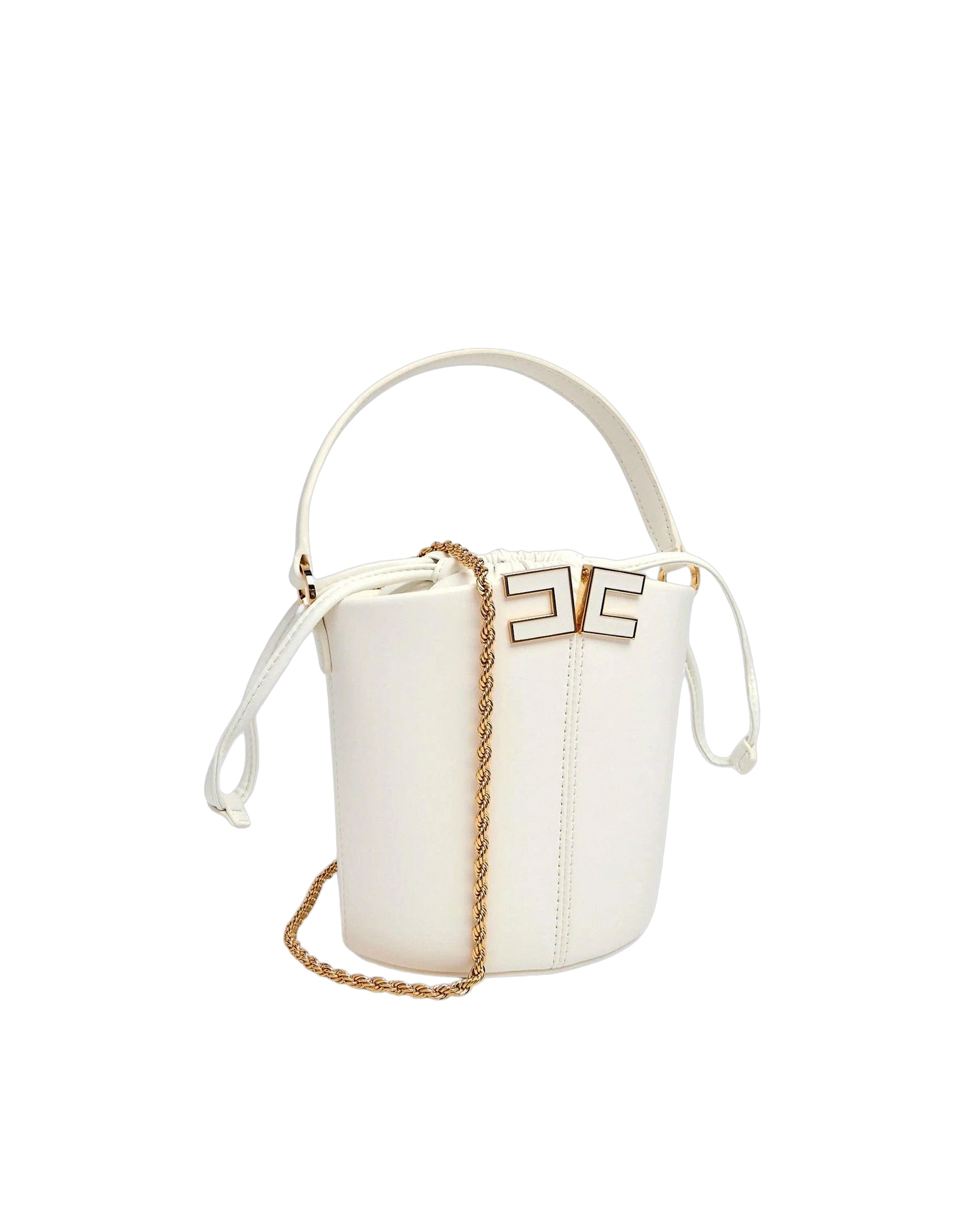 Bucket Bag With V-Cut Design And Gold-Tone Logo
